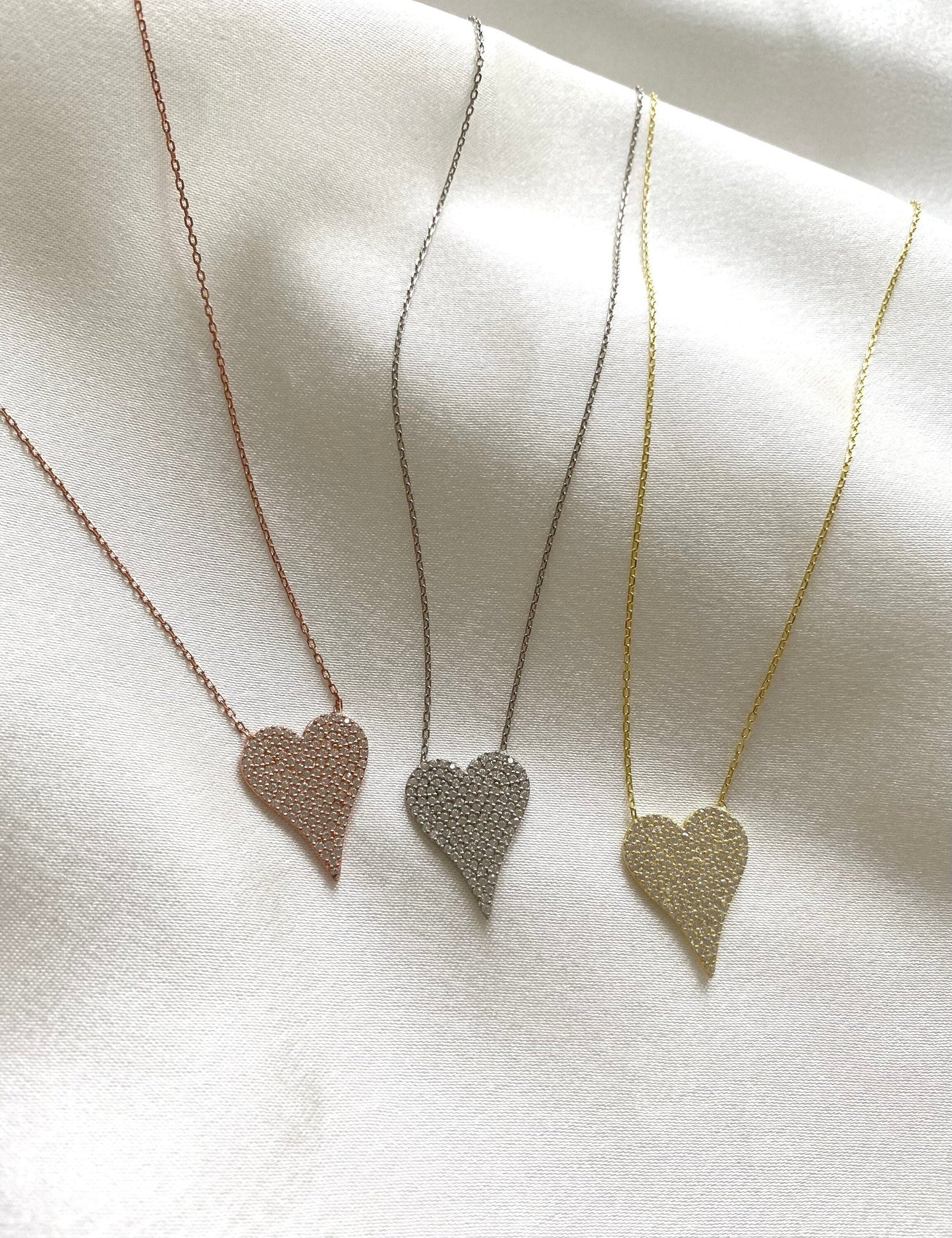 Elongated Heart Necklace