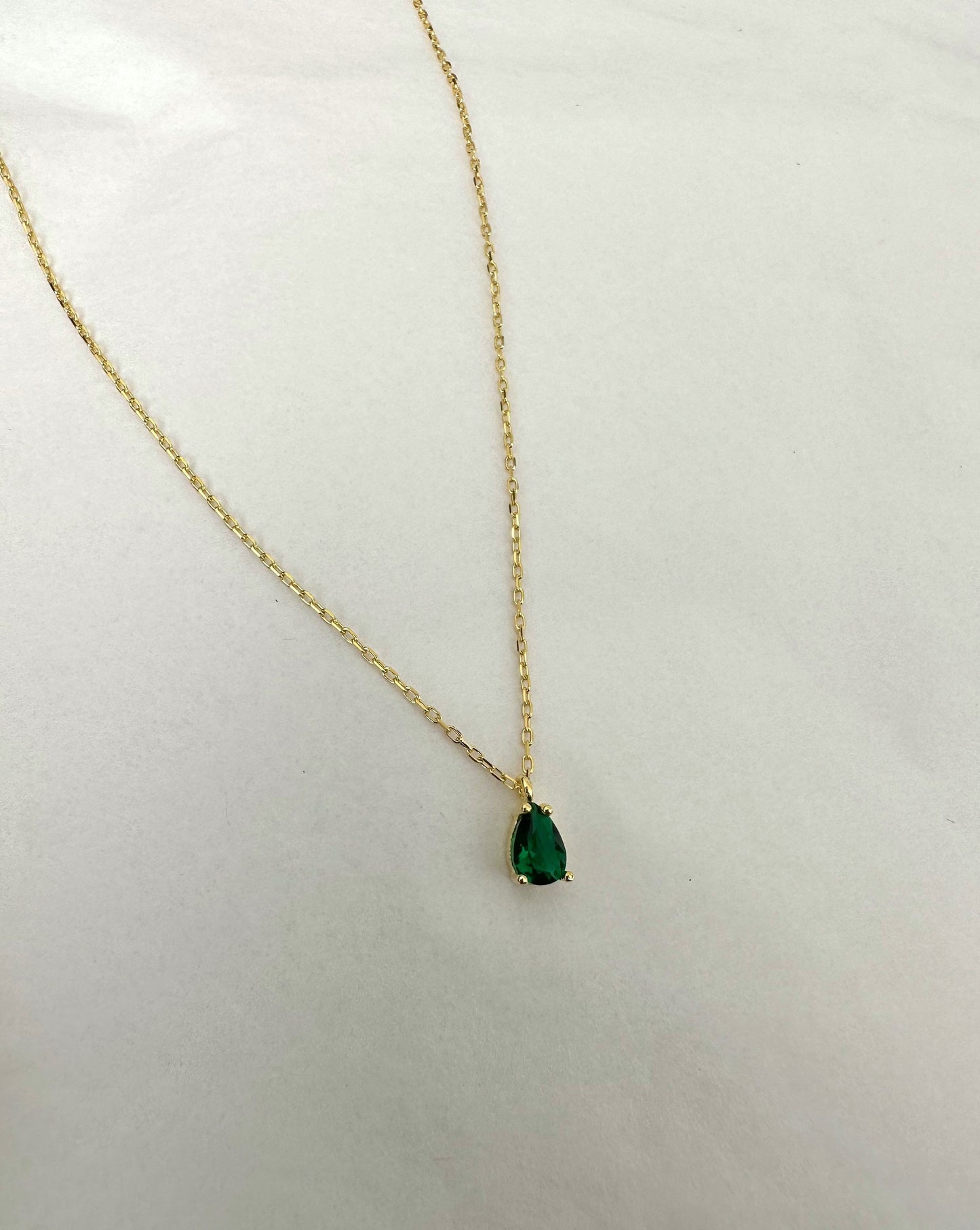 Emerald Drop Necklace