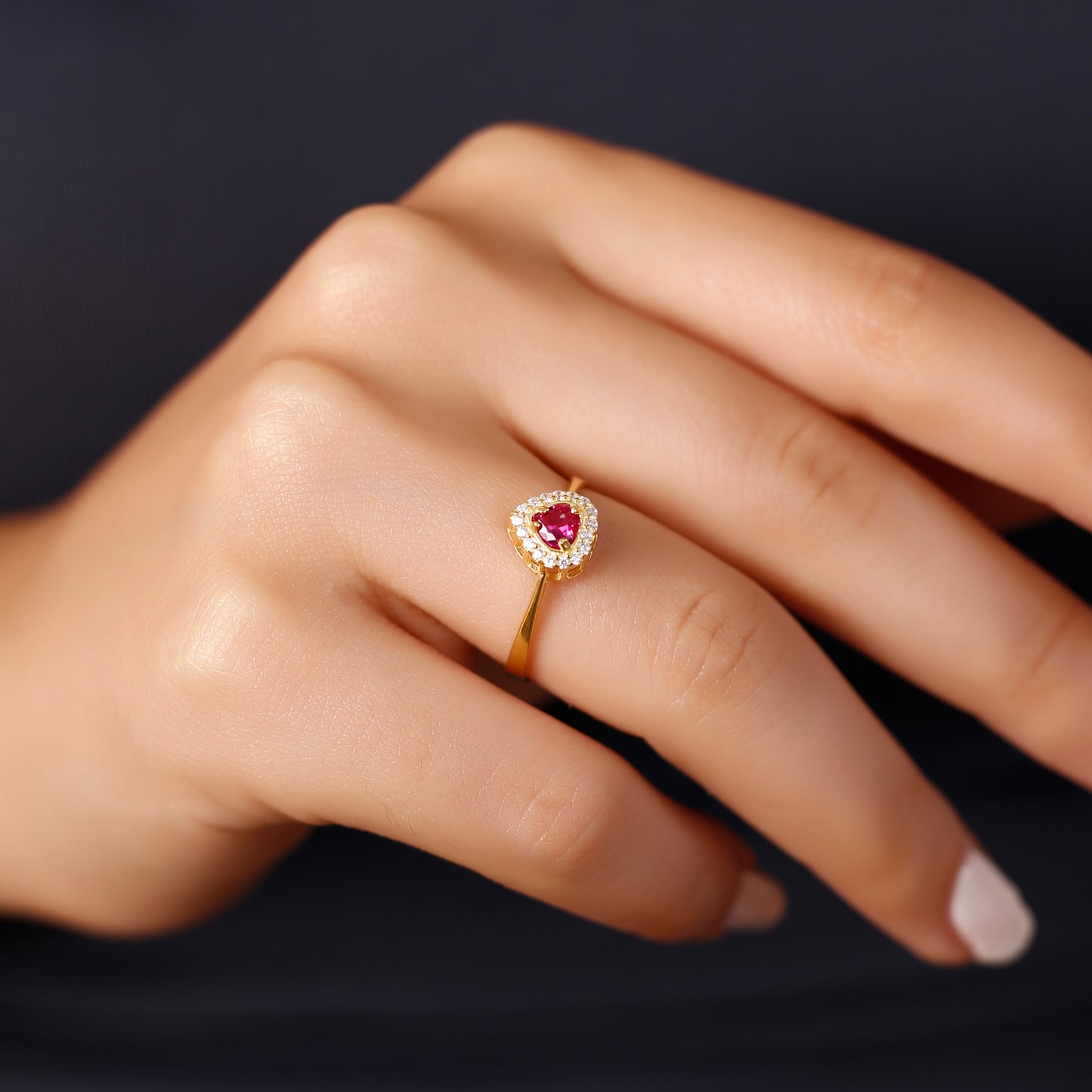 Birthstone Heart Ring