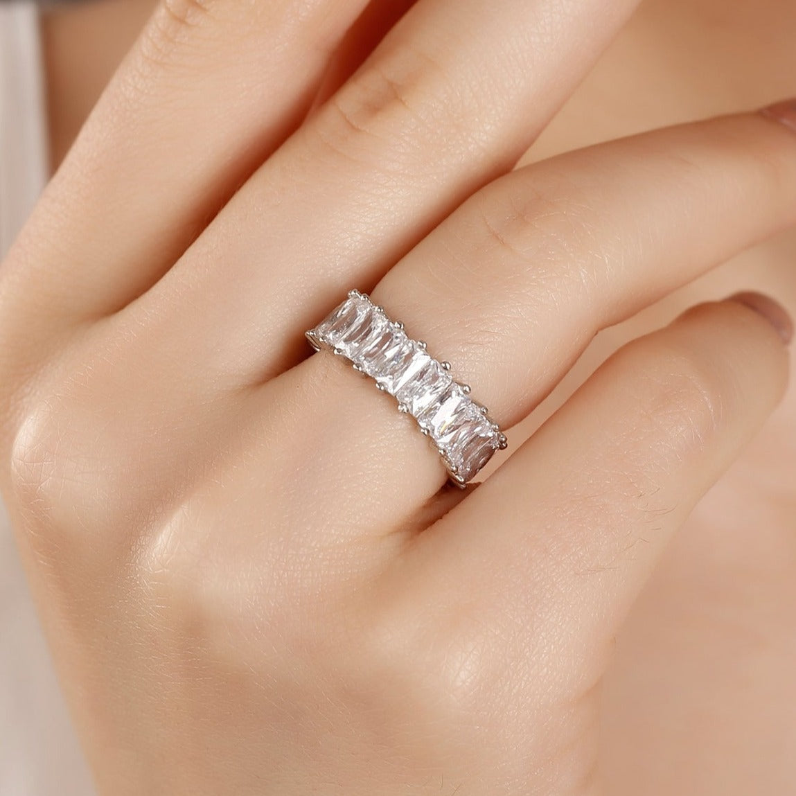 Baguette Cut Eternity Band