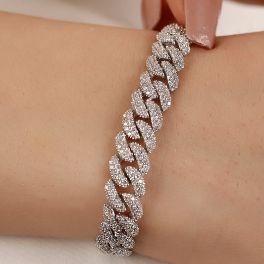 Iced Curb Chain Bracelet