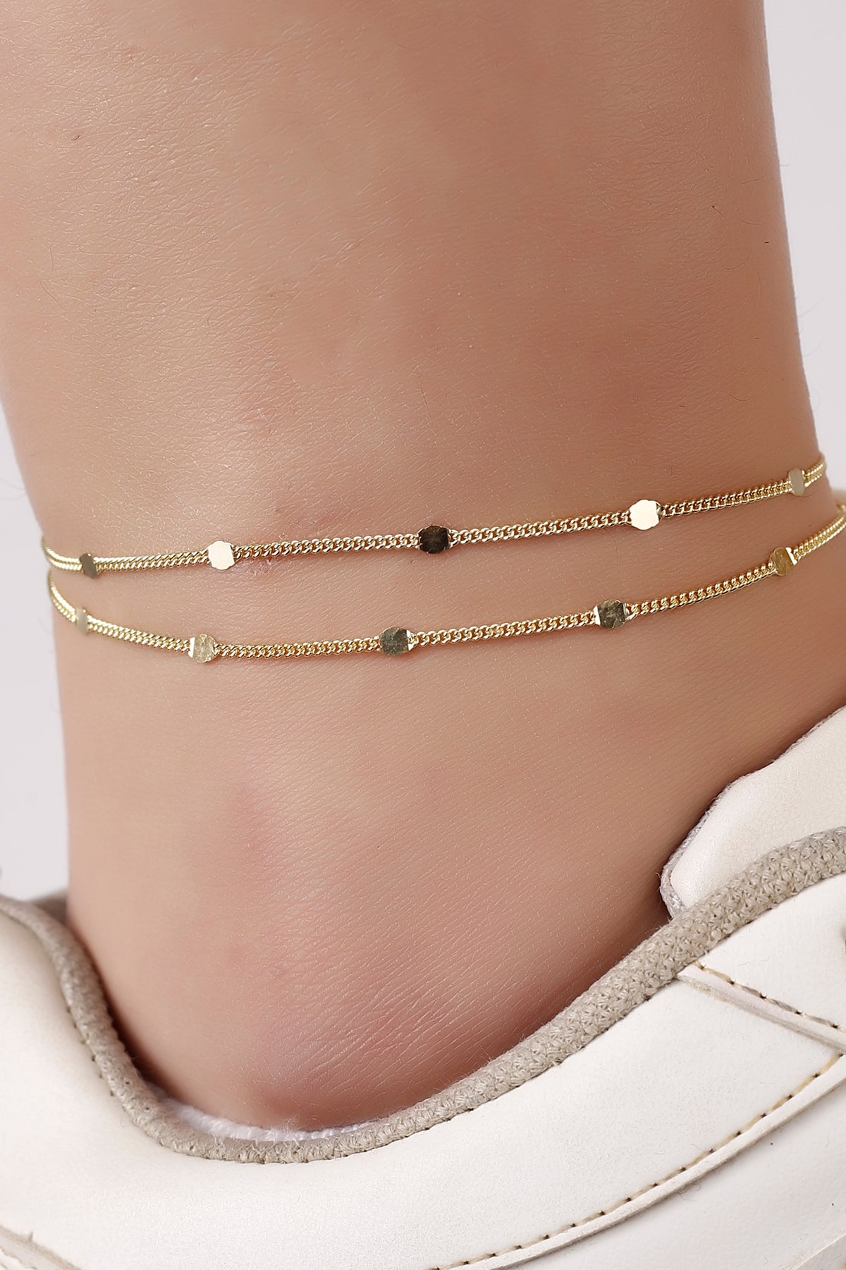 Layered Curb Chain Anklet