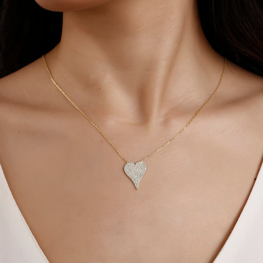 Elongated Heart Necklace