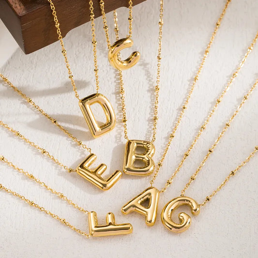 3D Bubble Letter Necklace