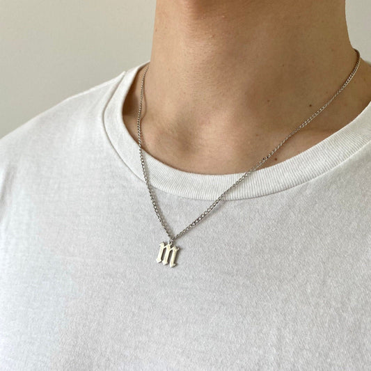 Custom Initial Necklace for Men