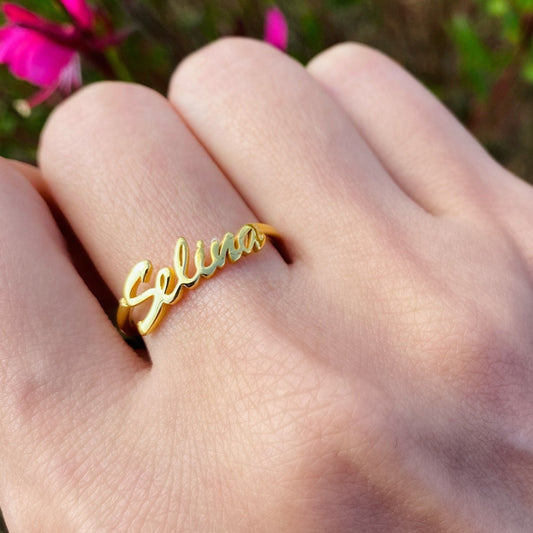 Dainty Name Ring