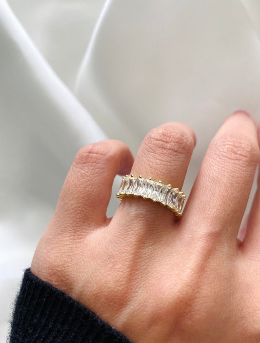 Baguette Eternity Band, Colette Ring, Wedding Ring, Engagement Ring, Anniversary gifts, Bold Stacking Ring